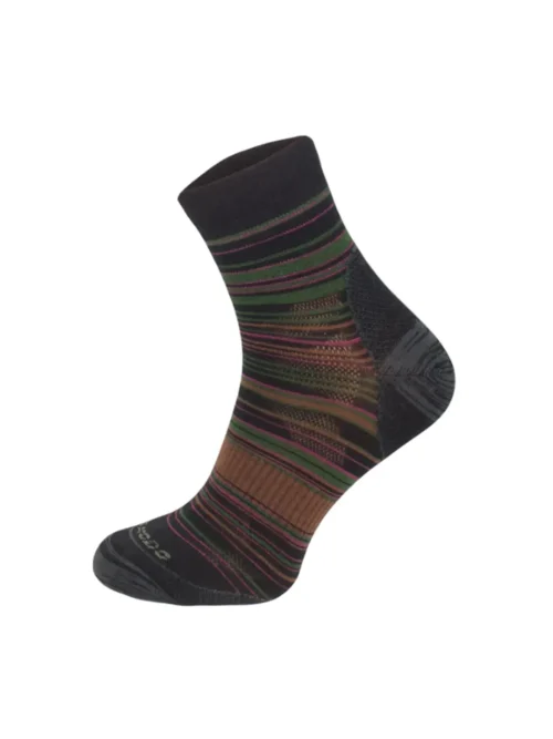 LIGHTWEIGHT OUTDOOR STRIPS Merinó gyapjú túrazokni - Fekete 1