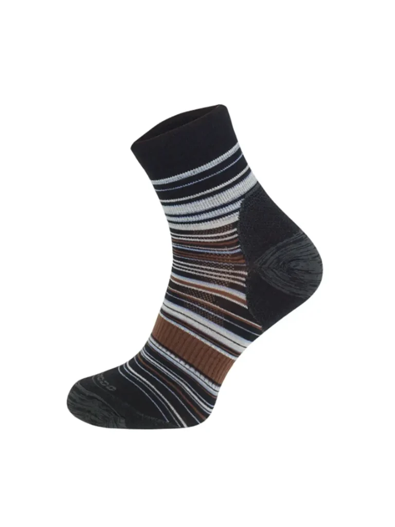 LIGHTWEIGHT OUTDOOR STRIPS Merinó gyapjú túrazokni - Fekete 2