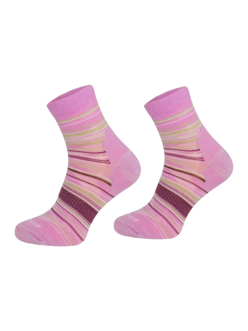 LIGHTWEIGHT OUTDOOR STRIPS Merinó gyapjú túrazokni - Pink - Image 2