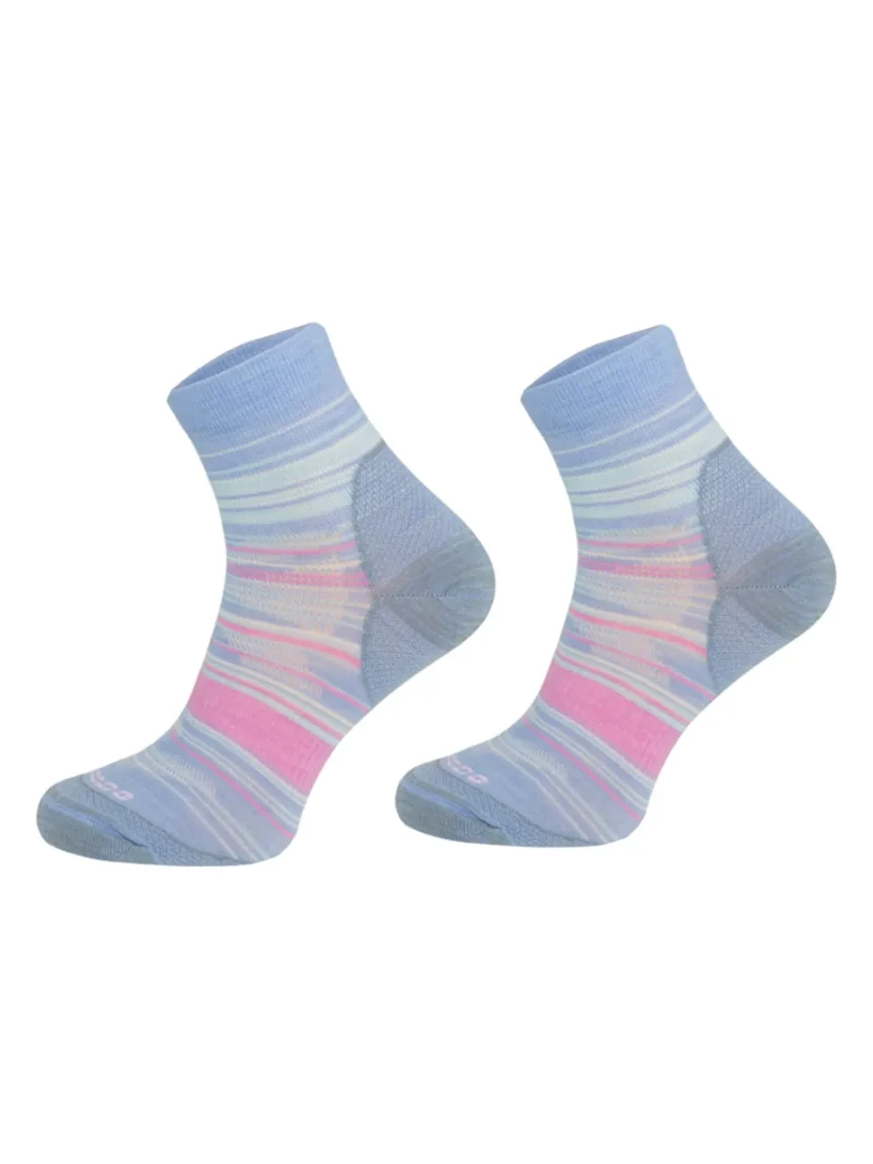 LIGHTWEIGHT OUTDOOR STRIPS Merinó gyapjú túrazokni - Világoskék - Image 2