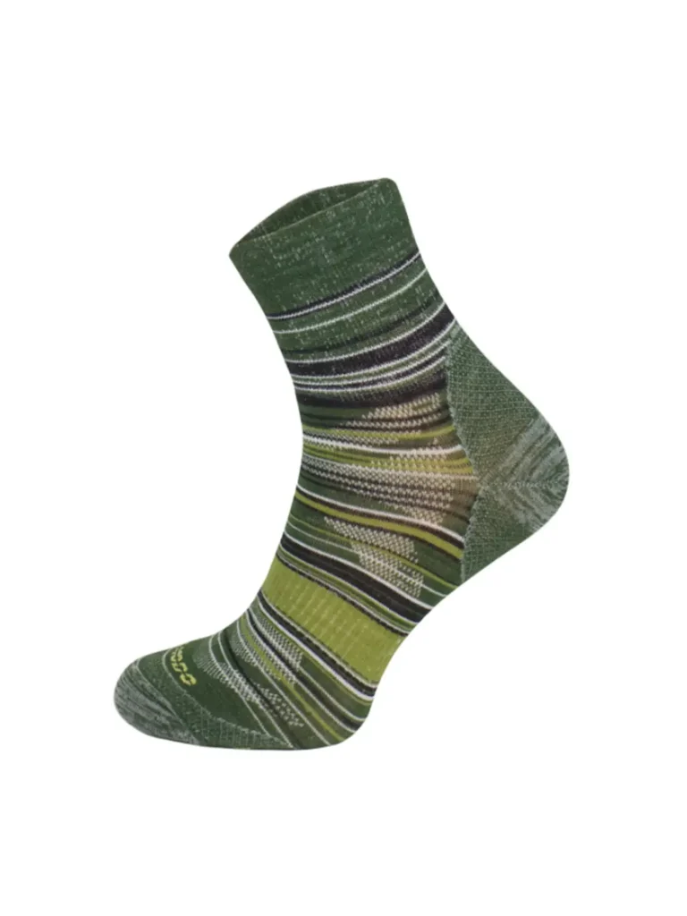 LIGHTWEIGHT OUTDOOR STRIPS Merinó gyapjú túrazokni - Zöld