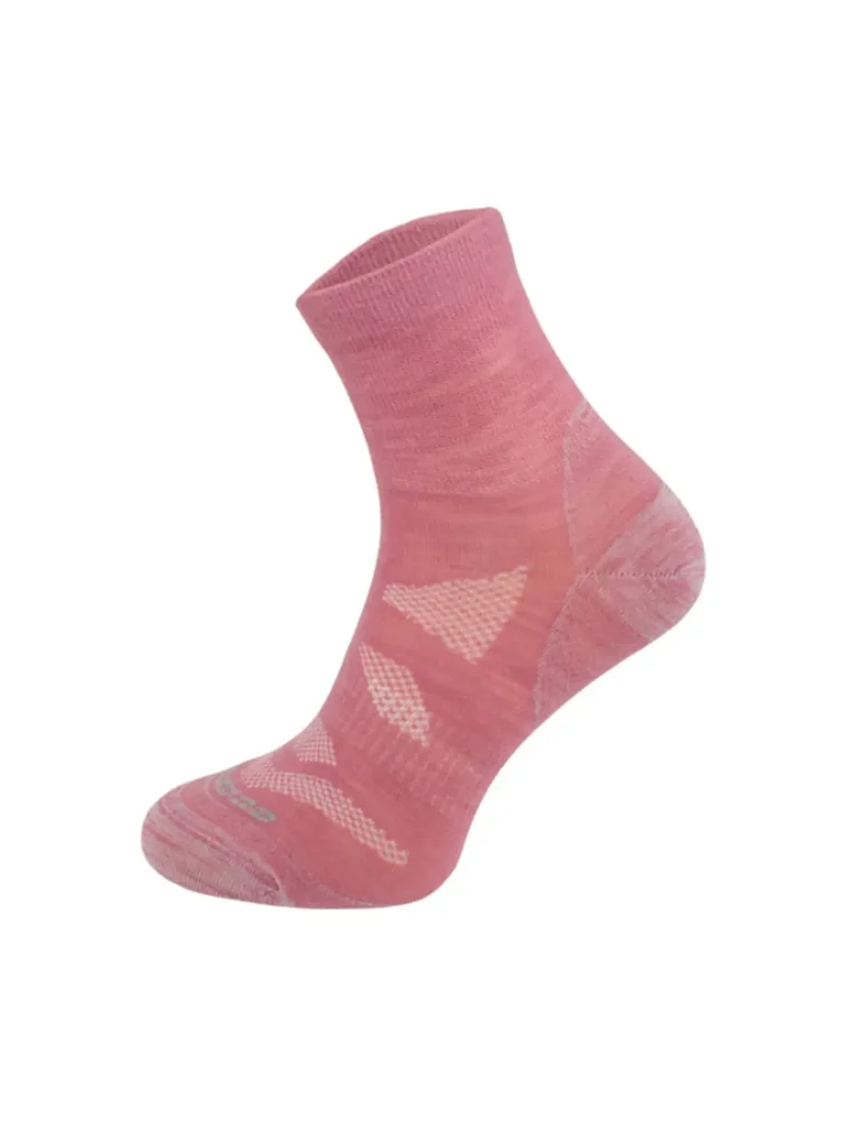 LIGHTWEIGHT OUTDOOR FRESH Merinó gyapjú túrazokni - Rózsaszín