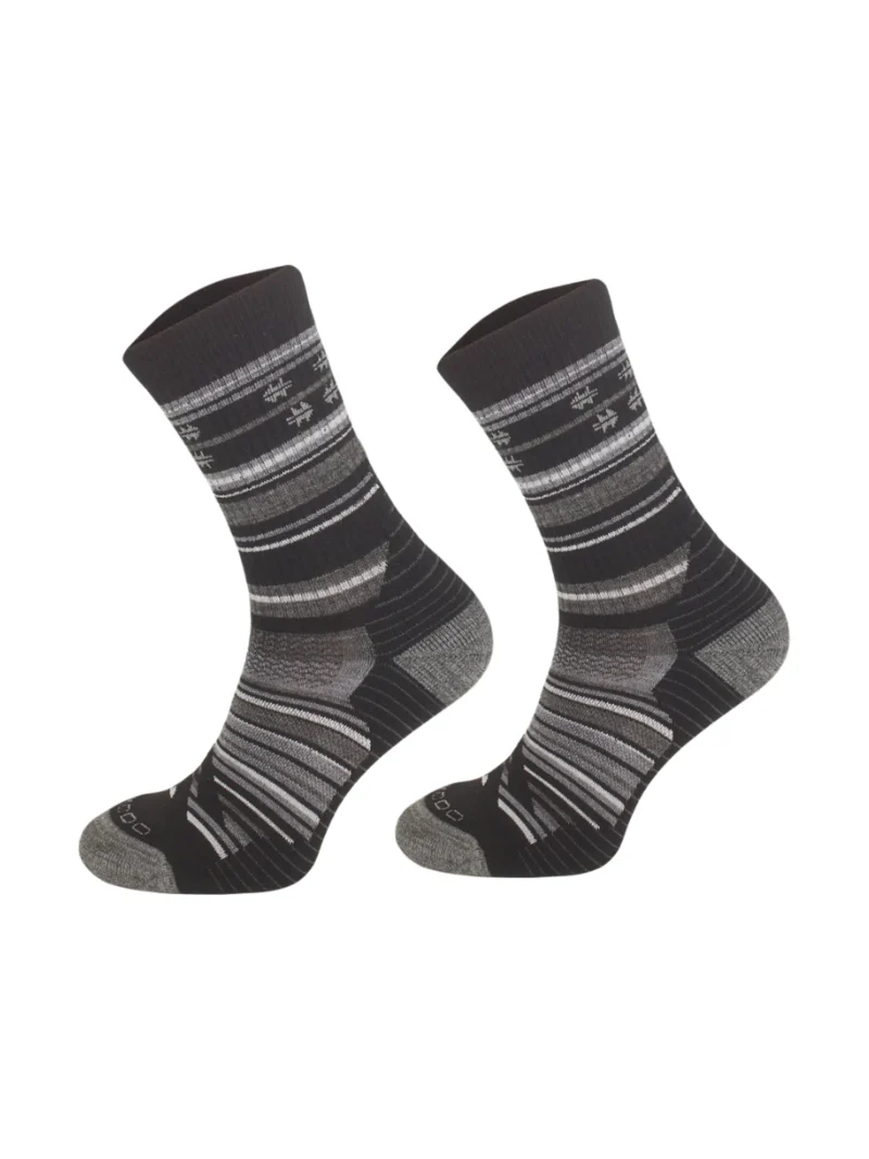 CLIMA COMFORT Merinó gyapjú +polycolon hosszú túrazokni - Fekete - Image 2