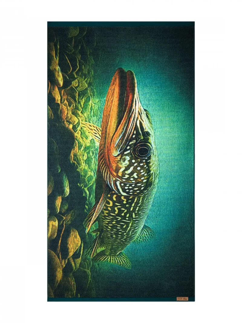 ANGLER Extra vastag horgász törölköző - Csuka