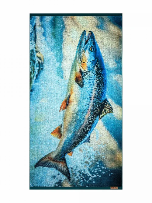ANGLER Extra vastag horgász törölköző - Lazac