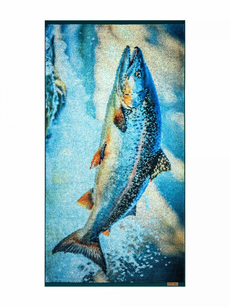 ANGLER Extra vastag horgász törölköző - Lazac