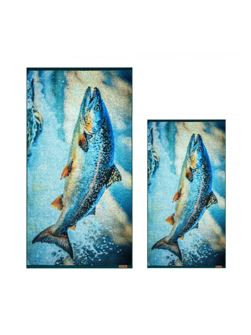 ANGLER Extra vastag horgász törölköző - Lazac - Image 2