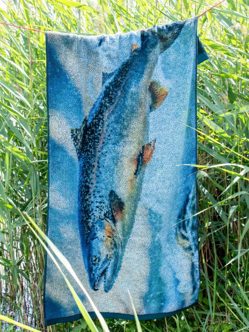ANGLER Extra vastag horgász törölköző - Lazac - Image 8