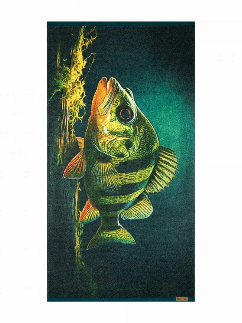 ANGLER Extra vastag horgász törölköző - Sügér