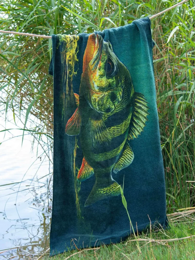 ANGLER Extra vastag horgász törölköző - Sügér - Image 9