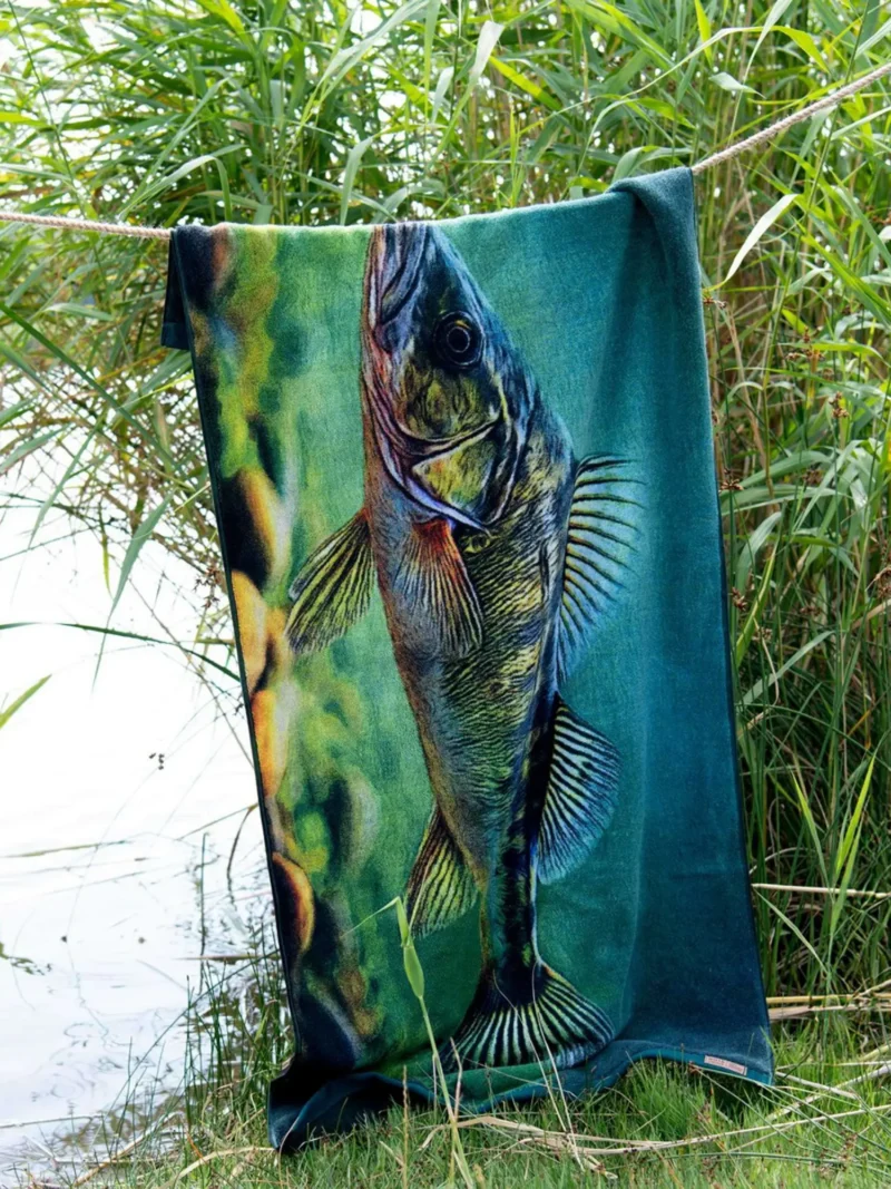 ANGLER Extra vastag horgász törölköző - Süllő - Image 9