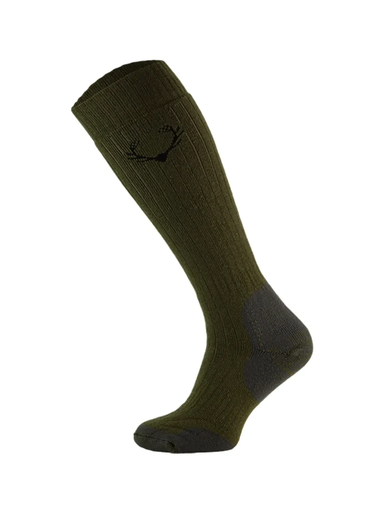 HUNTING MERINO Hosszú szárú merinó gyapjú vadász zokni - Khaki