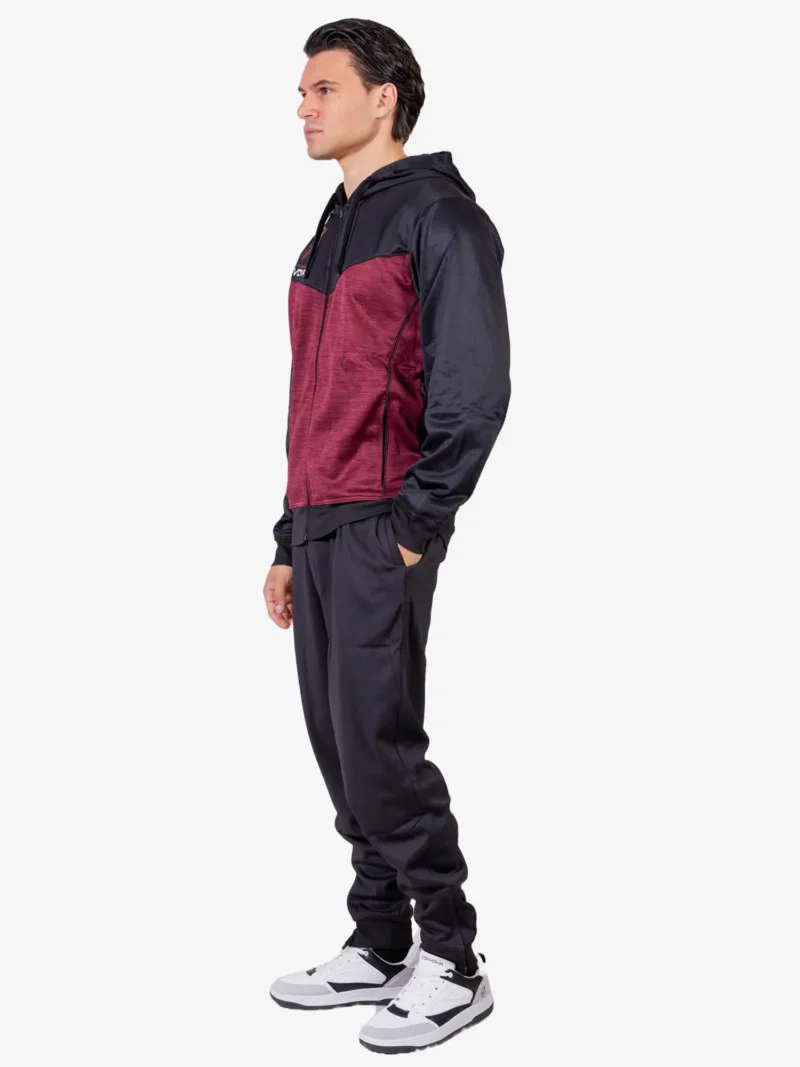 VISA MELANGE POLARFLEECE Uniszex polár melegítő szett - Fekete / Bordó - Image 2