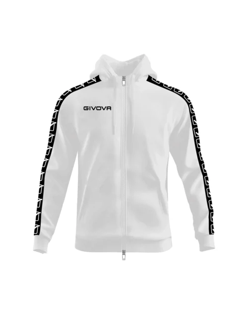 TERRY BAND Uniszex cipzáras melegítőfelső - Fehér - M