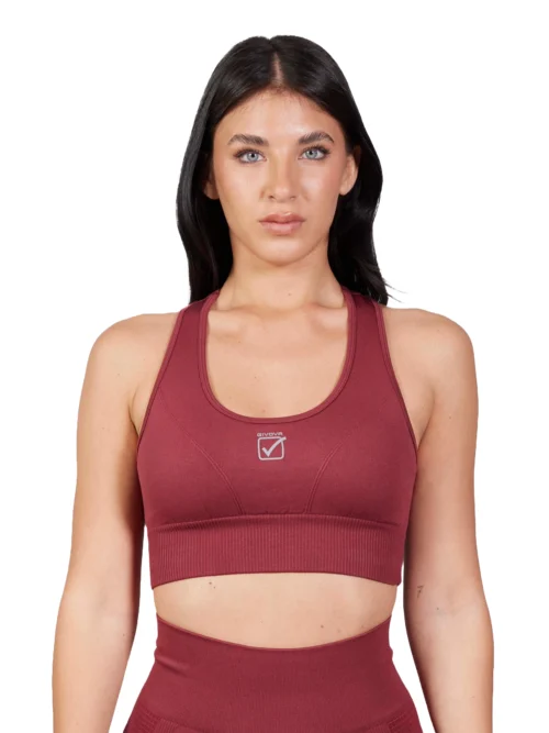 PERFORMANCE Női fitnesz sportmelltartó top - Bordó