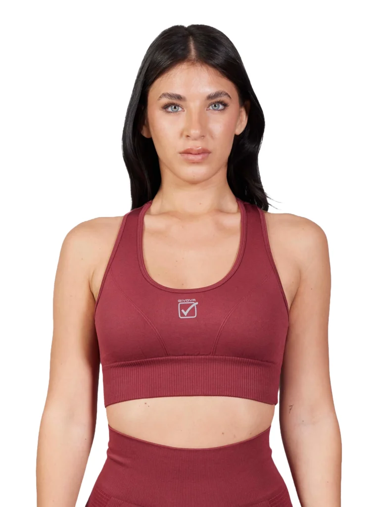PERFORMANCE Női fitnesz sportmelltartó top - Bordó