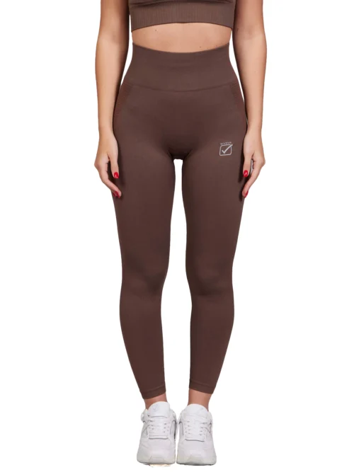 PERFORMANCE Női fitnesz leggings - Barna