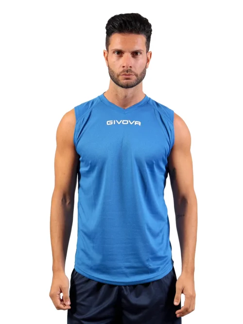 GIVOVA ONE MICROMESH Uniszex ujjatlan légáteresztő sportmez - Kék