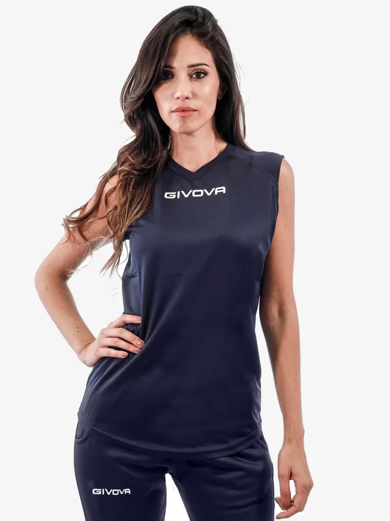GIVOVA ONE MICROMESH Uniszex ujjatlan légáteresztő sportmez - Sötétkék - Image 5