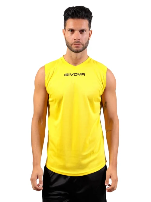 GIVOVA ONE MICROMESH Uniszex ujjatlan légáteresztő sportmez - Sárga