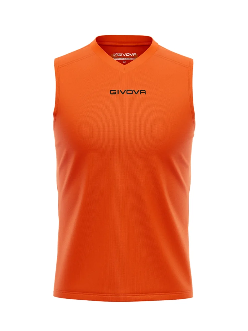 GIVOVA ONE MICROMESH Uniszex ujjatlan légáteresztő sportmez - Narancs - Image 5
