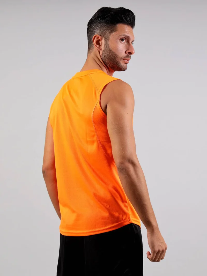GIVOVA ONE MICROMESH Uniszex ujjatlan légáteresztő sportmez - Narancs - Image 2