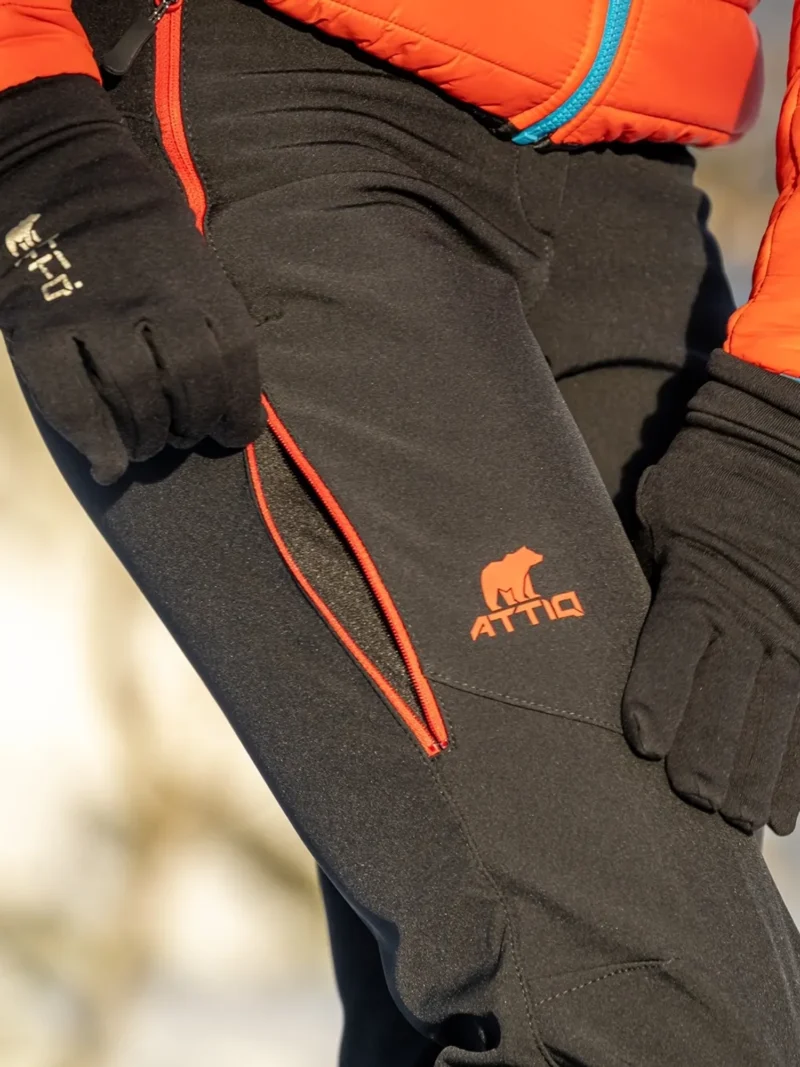 SOFTSHELL OUTDOOR Női vízálló nadrág - Fekete / Piros - Image 6
