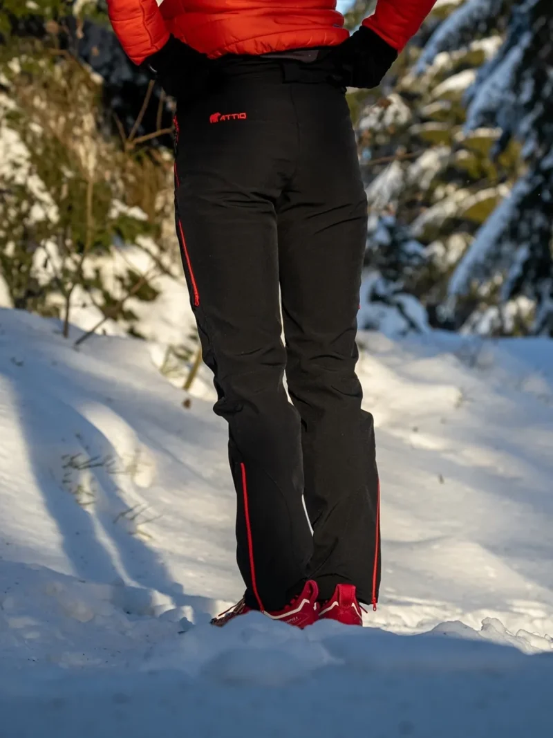 SOFTSHELL OUTDOOR Női vízálló nadrág - Fekete / Piros - Image 5