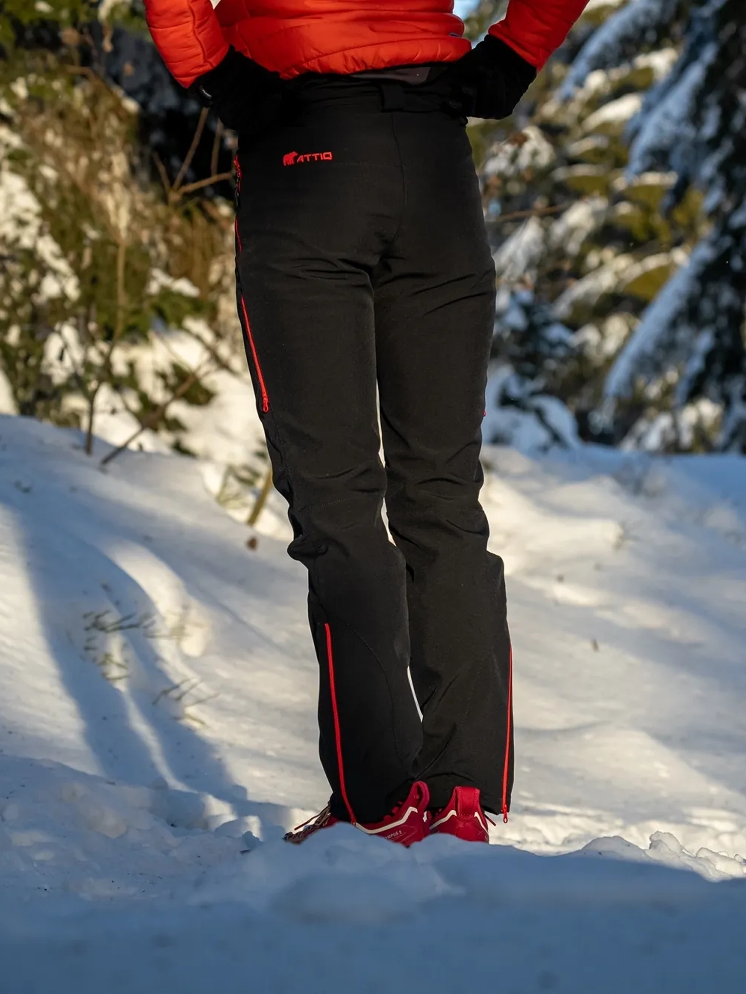 SOFTSHELL OUTDOOR Női vízálló nadrág – Fekete / Piros 7 SOFTSHELL OUTDOOR Női vízálló nadrág - Fekete / Piros - Image 5