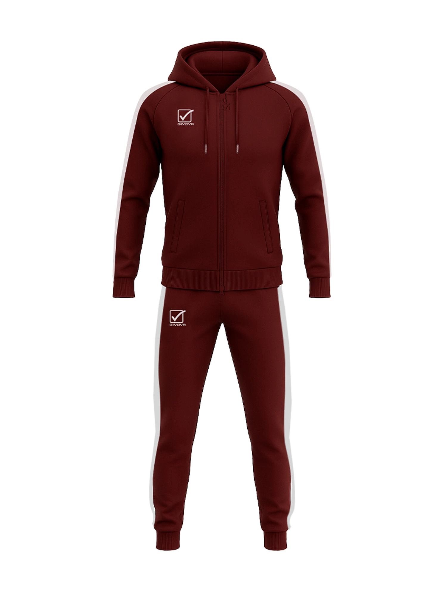 TUTA GALLERY Uniszex pamut melegítő szett – Bordó 6 TUTA GALLERY Uniszex pamut melegítő szett - Bordó - Image 3