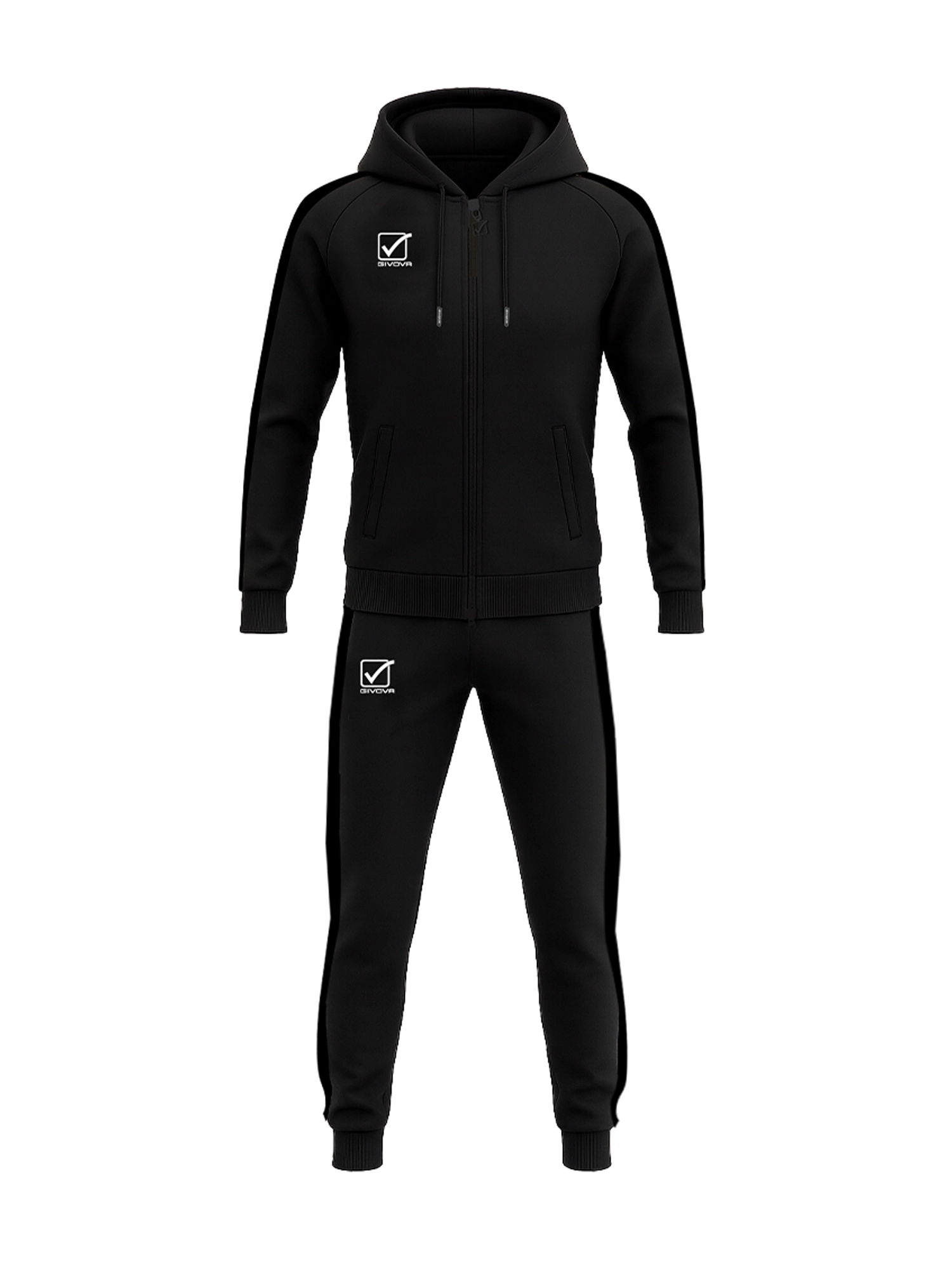 TUTA GALLERY Uniszex pamut melegítő szett – Fekete 6 TUTA GALLERY Uniszex pamut melegítő szett - Fekete - Image 3