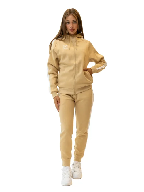 TUTA GALLERY Uniszex pamut melegítő szett - Bézs