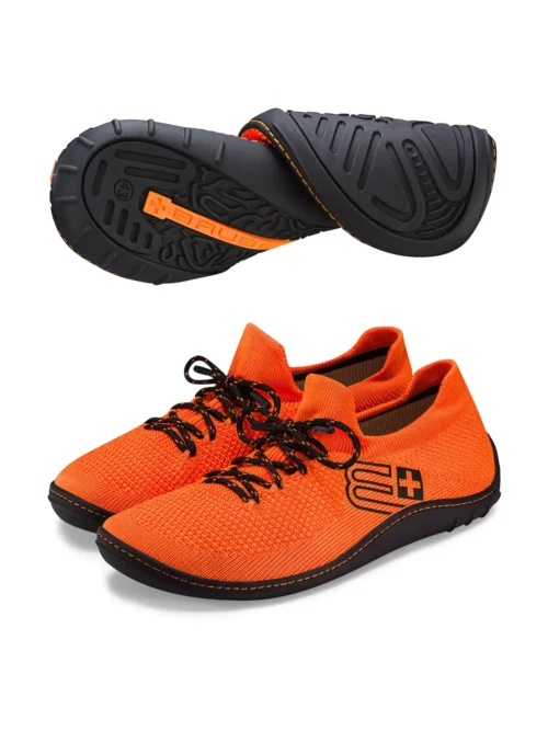 BAREFOOT 25' Férfi merinó gyapjú mezítlábas cipő - Narancs / Fekete