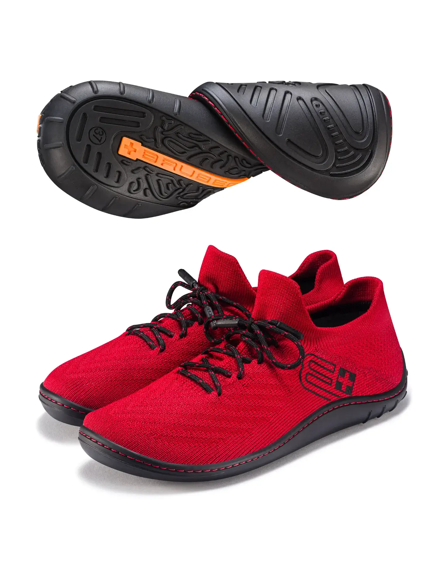 BAREFOOT 25′ Női merinó gyapjú mezítlábas cipő – Piros / Fekete 4 BAREFOOT 25' Női merinó gyapjú mezítlábas cipő - Piros / Fekete