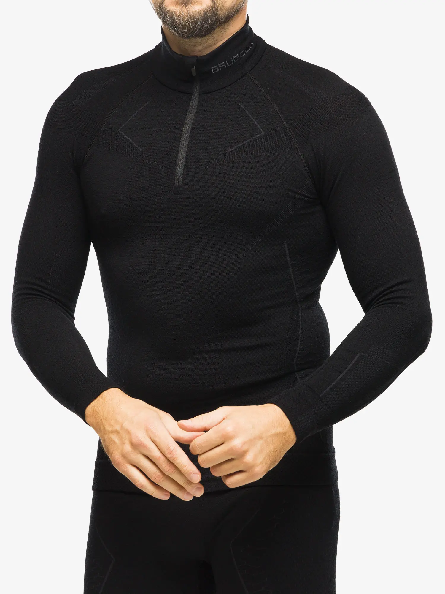 EXTREME MERINO Férfi merinó gyapjú cipzáras aláöltözet felső – Fekete 6 EXTREME MERINO Férfi merinó gyapjú cipzáras aláöltözet felső - Fekete - Image 3