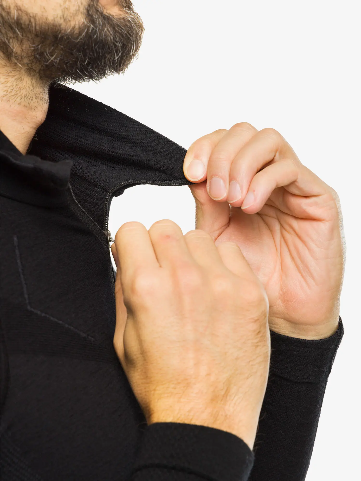 EXTREME MERINO Férfi merinó gyapjú cipzáras aláöltözet felső – Fekete 11 EXTREME MERINO Férfi merinó gyapjú cipzáras aláöltözet felső - Fekete - Image 8