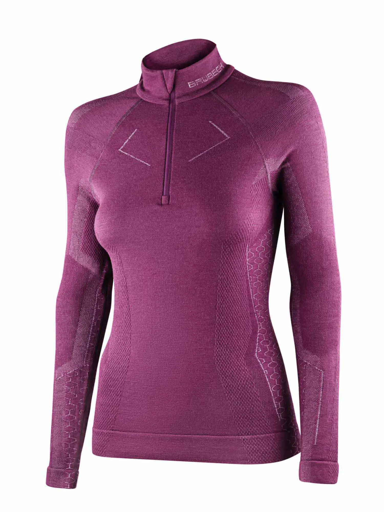 EXTREME MERINO Női merinó gyapjú cipzáras aláöltözet felső – Bíbor 14 EXTREME MERINO Női merinó gyapjú cipzáras aláöltözet felső - Bíbor - Image 11