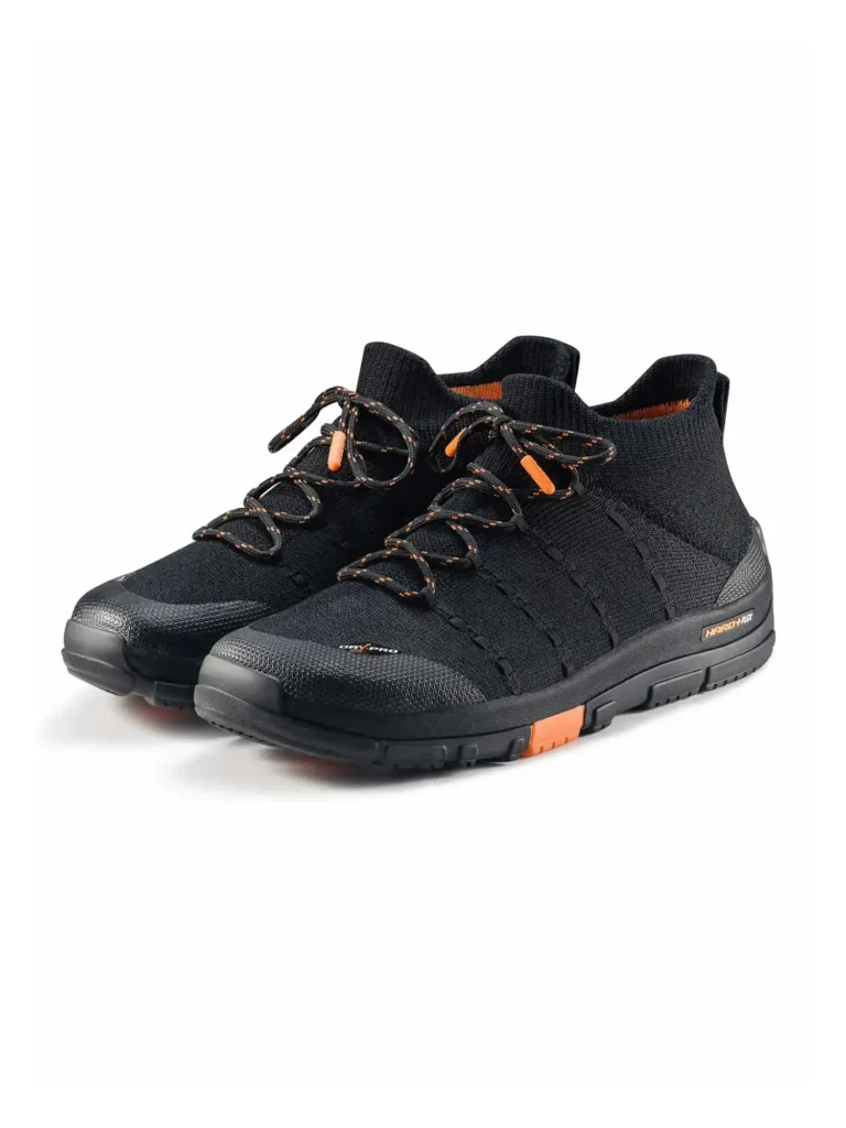 TREK MERINO Férfi vízálló merinó gyapjú túracipő - Fekete / Narancs