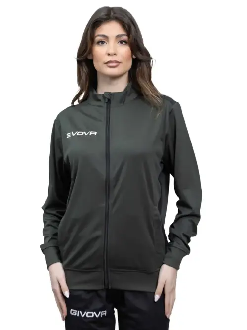 GIACCA REVOLUTION Uniszex nyári melegítőfelső - Khaki / Fekete