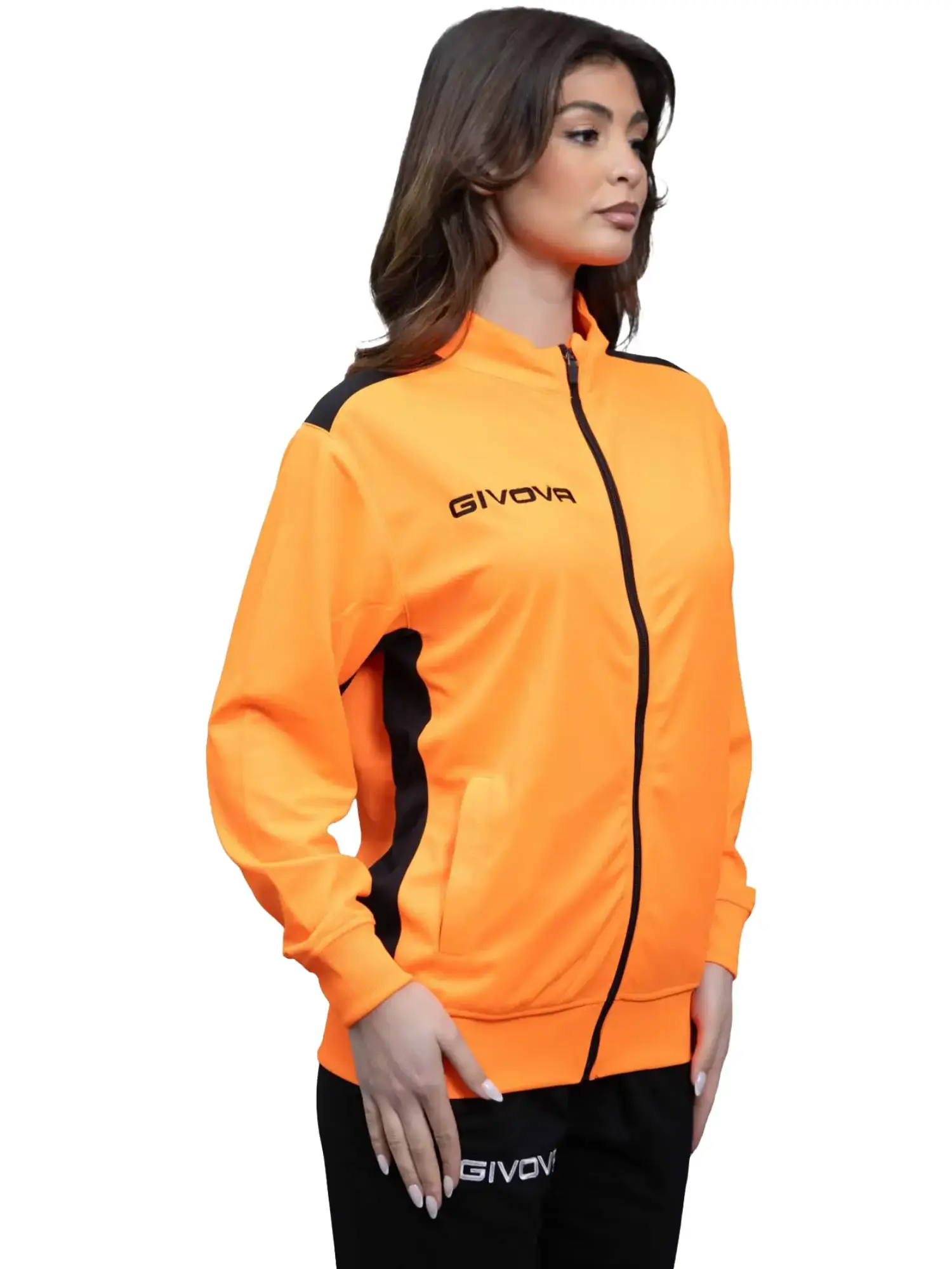 GIACCA REVOLUTION Uniszex nyári melegítőfelső – Narancs / Fekete 7 GIACCA REVOLUTION Uniszex nyári melegítőfelső - Narancs / Fekete - Image 4