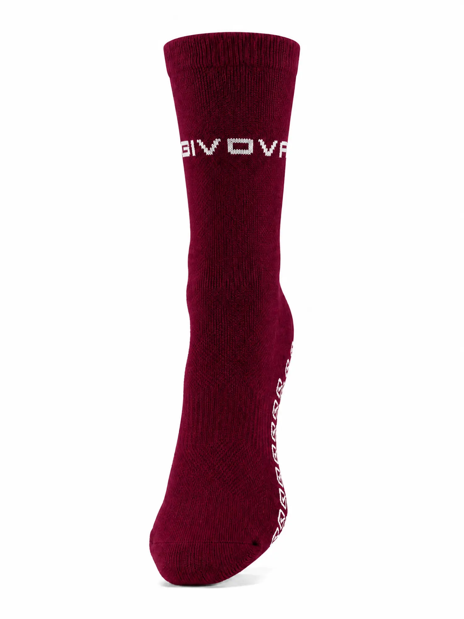 CALZA SUPER GRIP Uniszex csúszásmentes pamut sportzokni – Bordó 6 Givova CALZA SUPER GRIP bordó csúszásmentes sportzokni elölnézetből, sportteljesítményre optimalizált kialakítással.