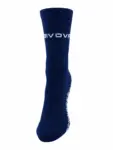 Givova CALZA SUPER GRIP sötétkék csúszásmentes sportzokni elölnézetből, ideális futballhoz, kosárlabdához és röplabdához.