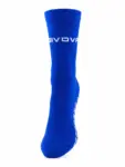 Givova CALZA SUPER GRIP kék csúszásmentes sportzokni elölnézetből, kiváló választás futballisták és kosárlabdázók számára.