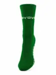 Givova CALZA SUPER GRIP zöld csúszásmentes sportzokni elölnézetből, stabil tartással és kényelmes viselettel sportoláshoz.