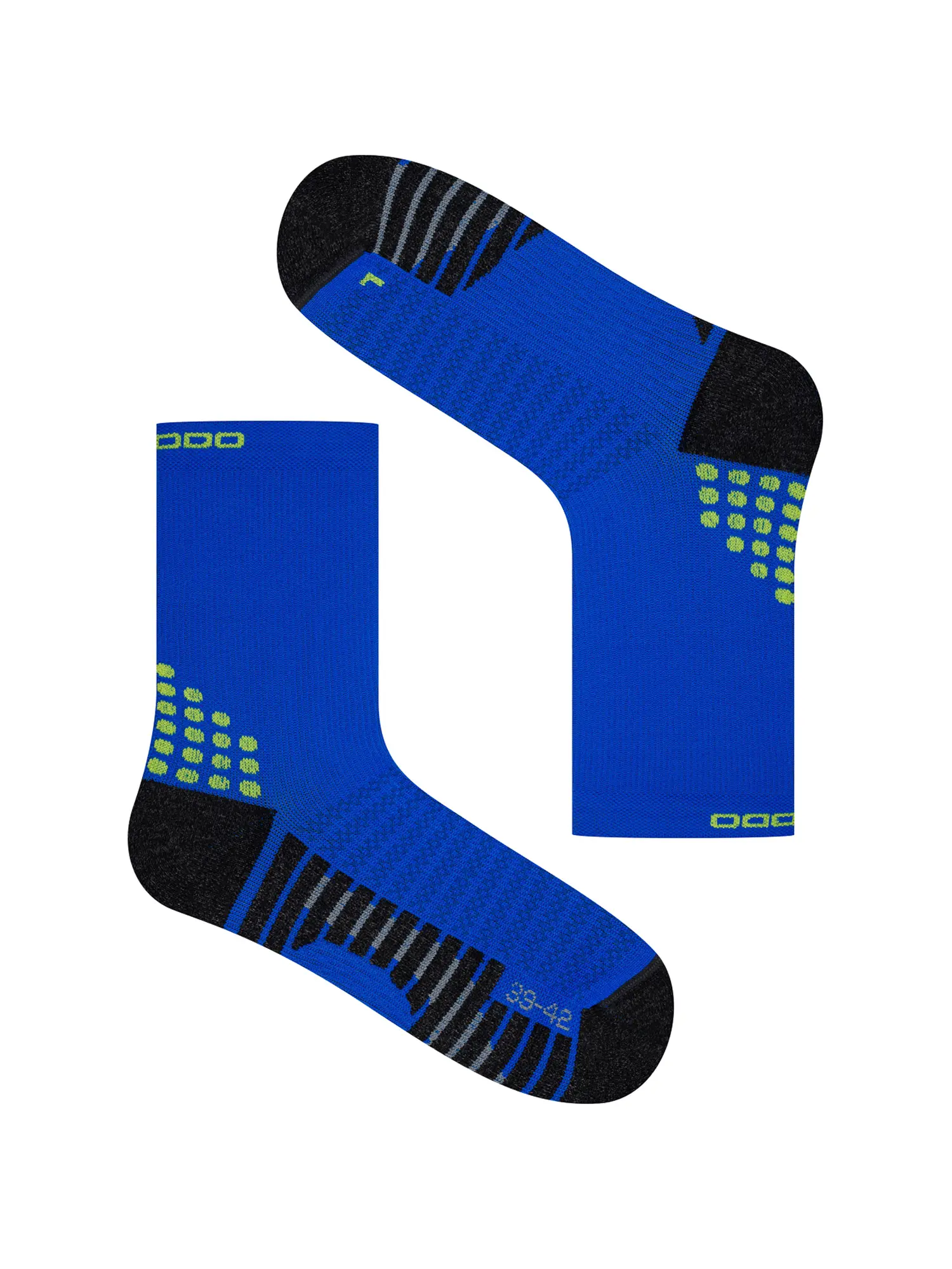 TRAIL RUNNING Polycolon terepfutó zokni – Kék 6 Kék TRAIL RUNNING Polycolon terepfutó zokni pár, prémium technikai zokni terepfutóknak, amely szárazon tartja a lábat, csökkenti a talpra nehezedő terhelést, rugalmas illeszkedést és egész napos kényelmet biztosít egyenetlen terepen.