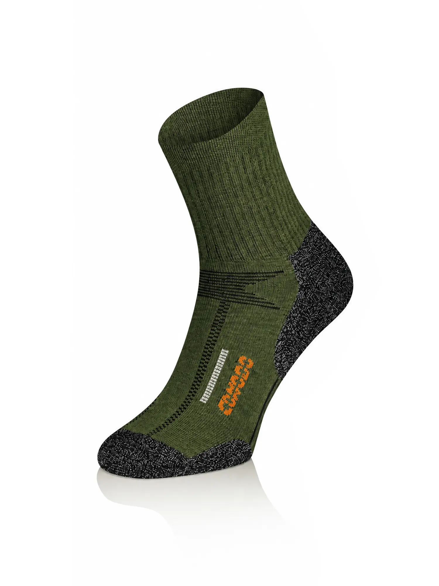 PERFORMANCE OUTDOOR Drytex Comfort túrazokni – Khaki 4 A PERFORMANCE OUTDOOR Drytex Comfort túrazokni Khaki dupla packshot fotója, prémium technikai túrazokni megerősített zónákkal, légáteresztő anyagból. Ideális trekkinghez, hosszú túrákhoz, hegymászáshoz és mindennapi aktív kültéri használatra, ahol a száraz és kényelmes láb elengedhetetlen.
