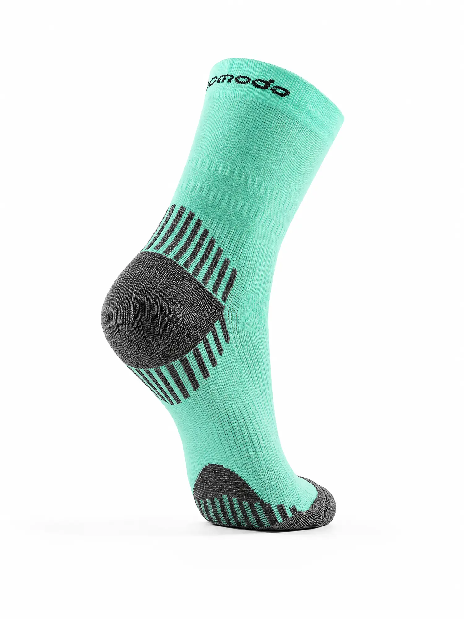 RUN COMPRESSION Kompressziós futózokni +ezüstion – Menta 5 COMODO RUN COMPRESSION menta ezüstionos futózokni hátulnézetből