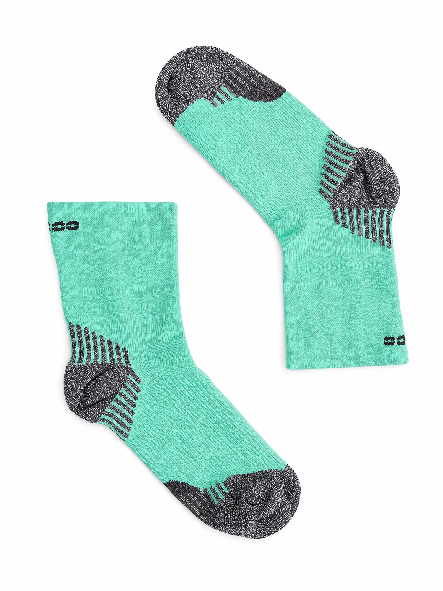 RUN COMPRESSION Kompressziós futózokni +ezüstion – Menta 6 COMODO RUN COMPRESSION menta kompressziós sportzokni felülnézetből