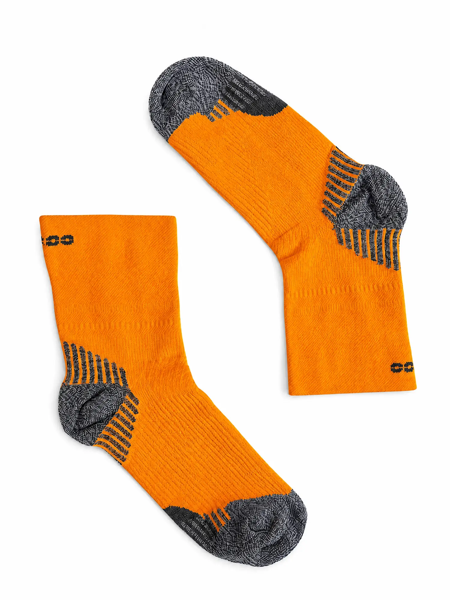 RUN COMPRESSION Kompressziós futózokni +ezüstion – Narancs 6 COMODO RUN COMPRESSION narancs futózokni felülnézetből, kompressziós kialakítással és stabil tartással