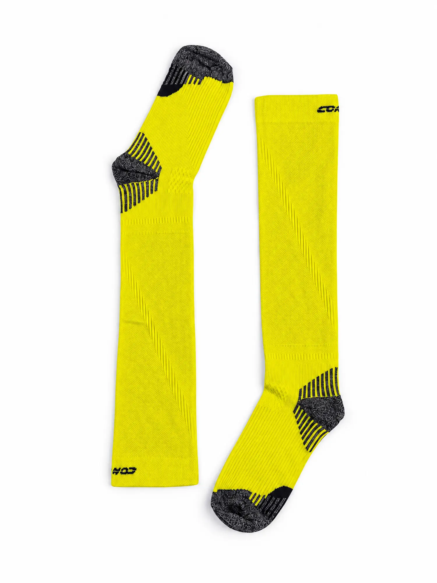 RUN COMPRESSION Kompressziós hosszú szárú futózokni +ezüstion – Sárga 7 COMODO RUN COMPRESSION sárga futózokni kompressziós kialakítással, intenzív edzéshez